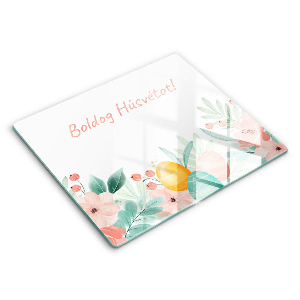 Üveg vágódeszka Boldog Húsvétot!
