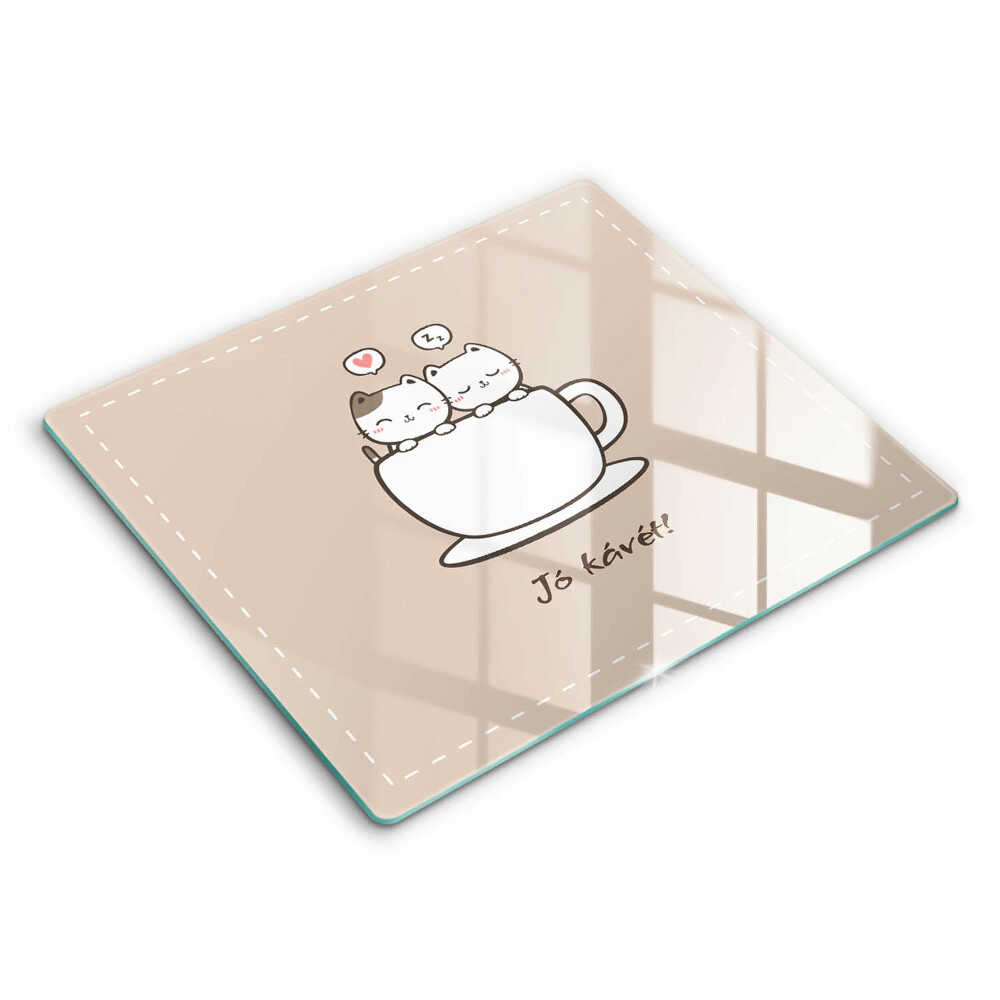 Üveg vágódeszka Motívum: Jó étvágyat a kávéhoz!