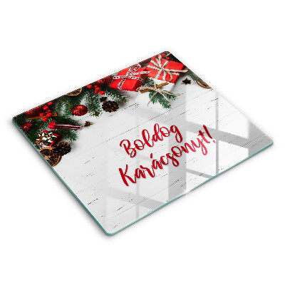 Üveg vágódeszka Kellemes ünnepeket!