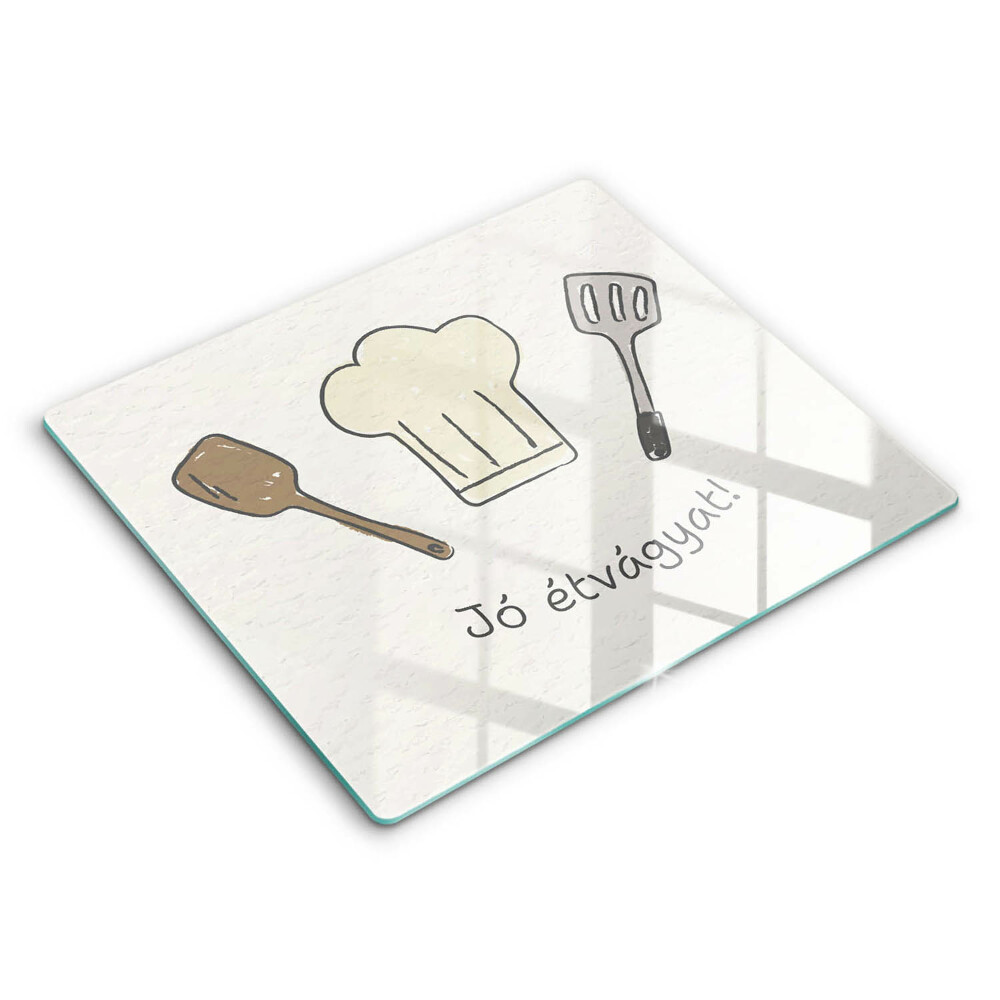 Üveg vágódeszka Jó étvágyat!
