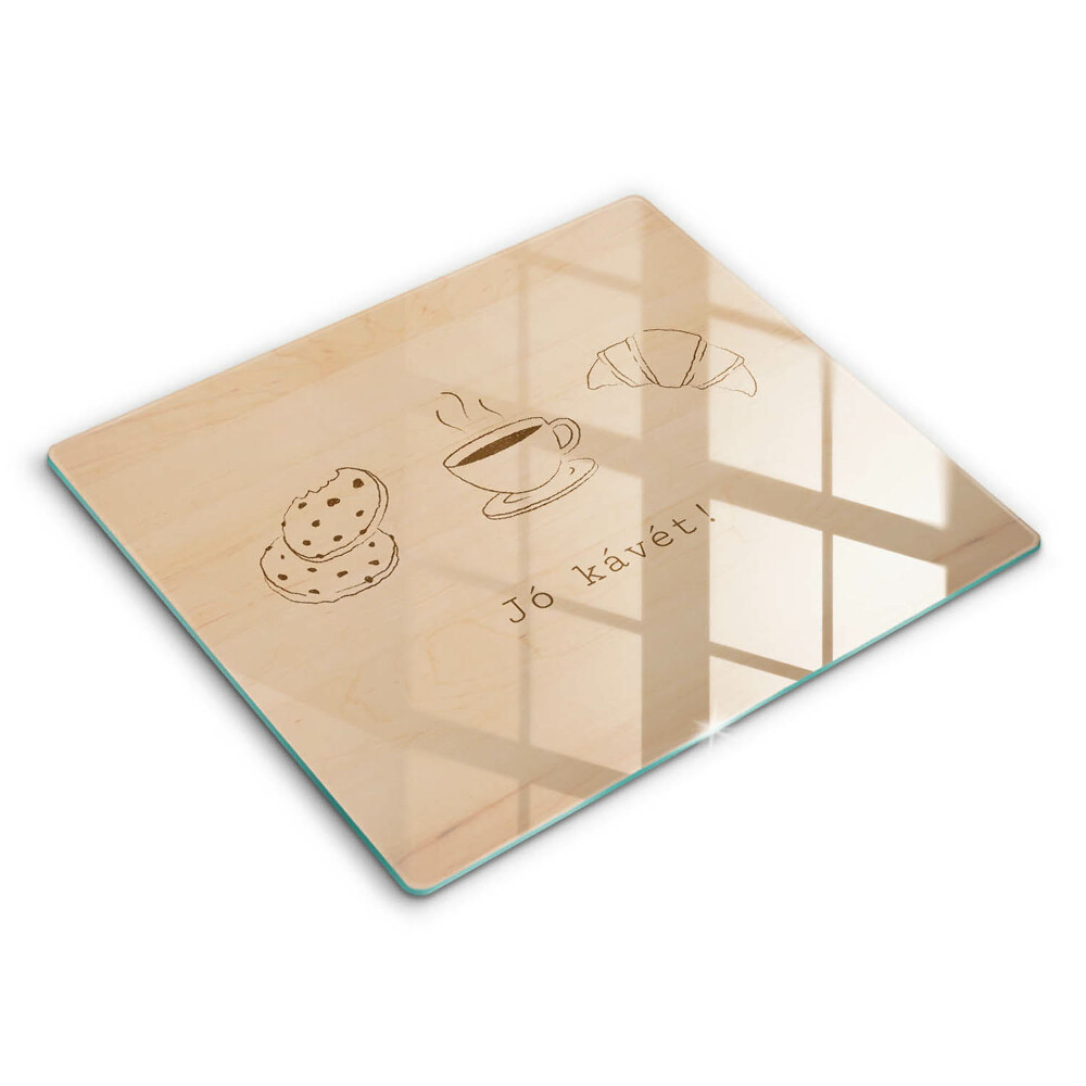 Üveg vágódeszka Motívum Jó étvágyat a kávéhoz!