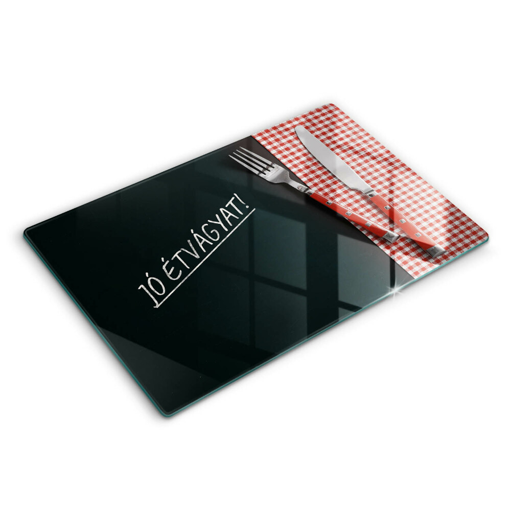 Edzett üveg vágódeszka Jó étvágyat!