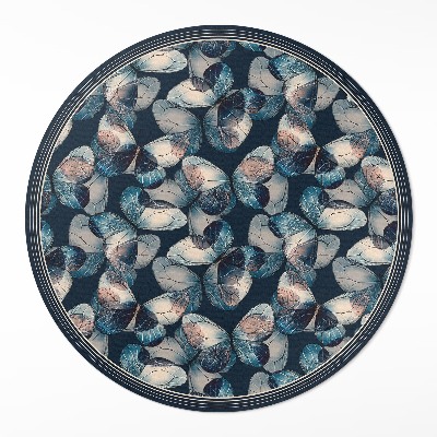 Kerek vinil szőnyeg Pillangók gyönyörű rovarok