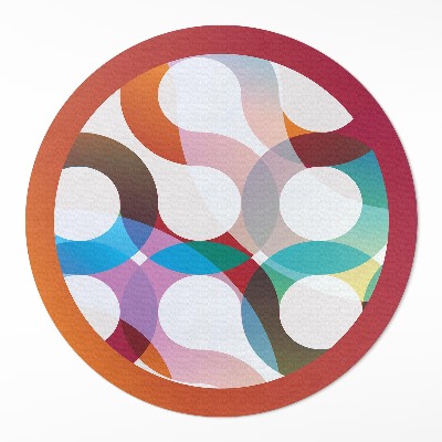 Kerek műanyag szőnyeg Modern színes körök