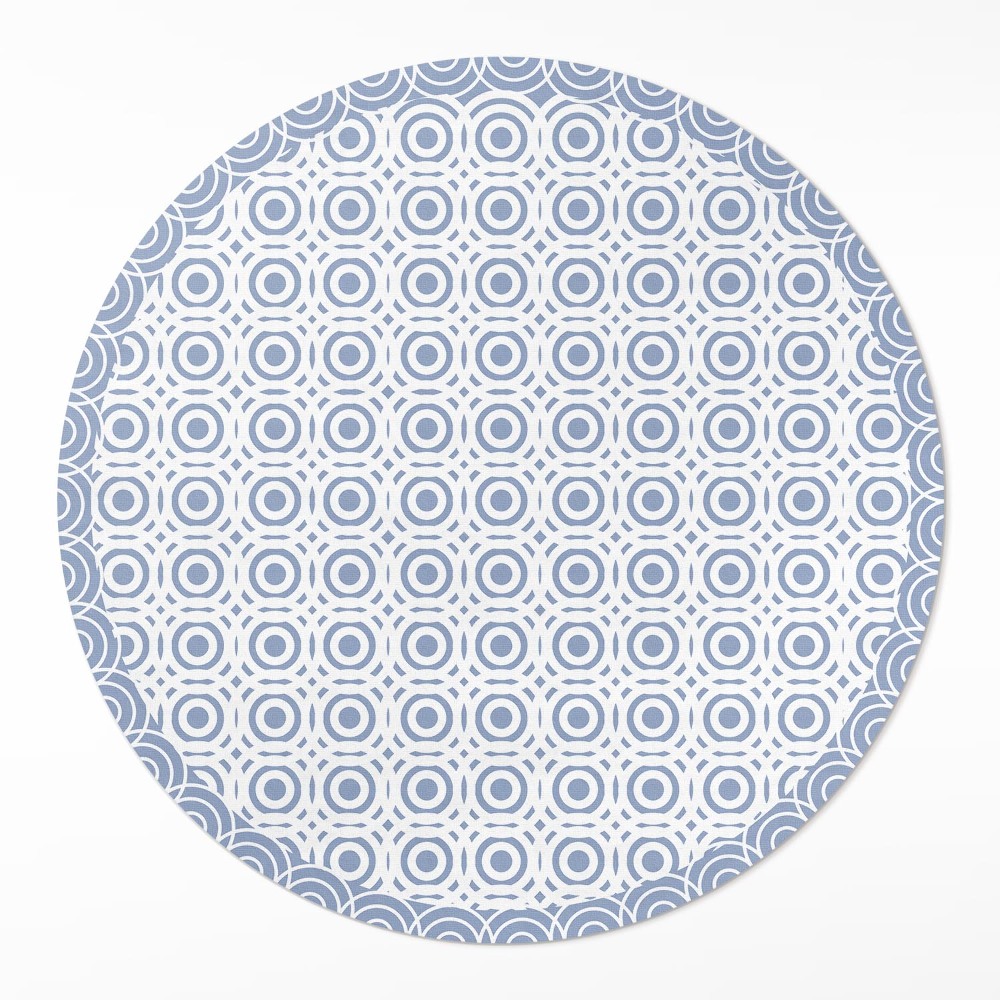 Kerek vinil szőnyeg Finom körök mozaik görög stílusban