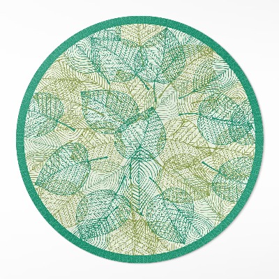 Kerek műanyag szőnyeg Lineáris levelek kompozíciója természet