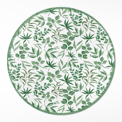 Kerek pvc szőnyeg Akvarell levelek finom stílusban