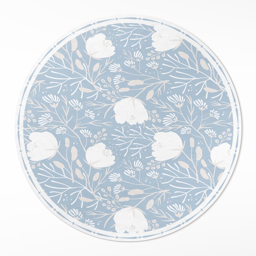 Kerek műanyag szőnyeg Gyönyörű virágok pasztell háttéren