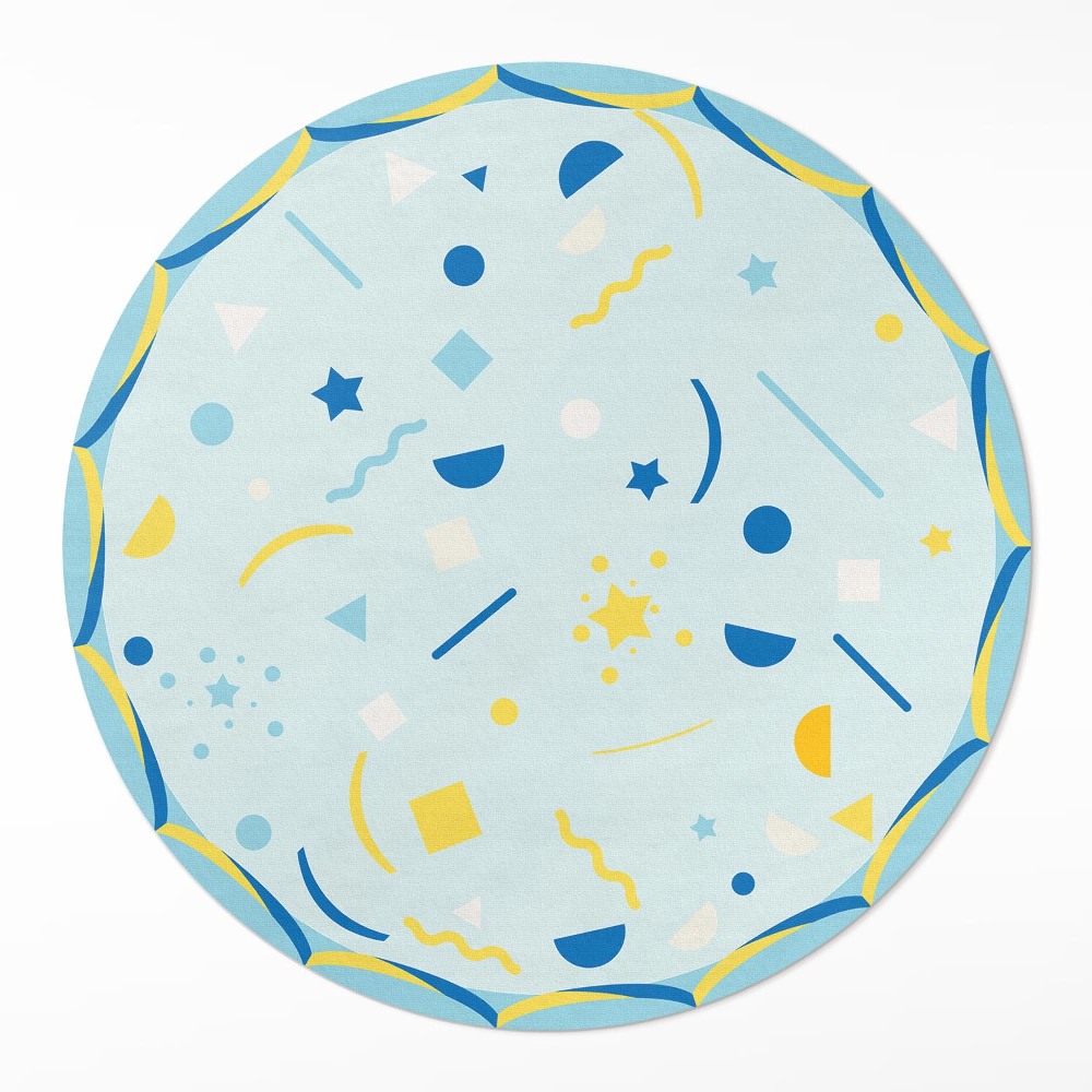 Kerek pvc szőnyeg Absztrakció ikonok és grafikák