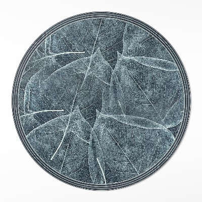 Kerek műanyag szőnyeg Sötét növényi levelek