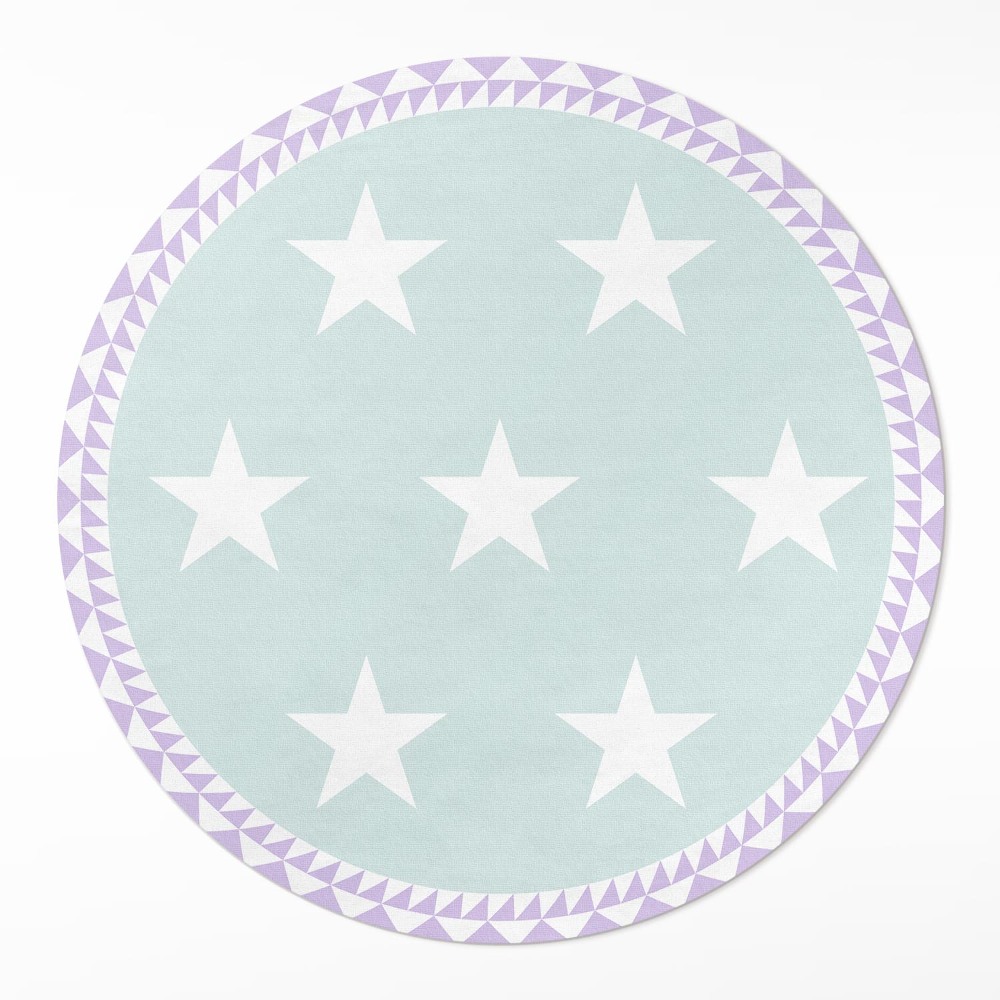 Kerek műanyag szőnyeg Fényes csillag dekoráció