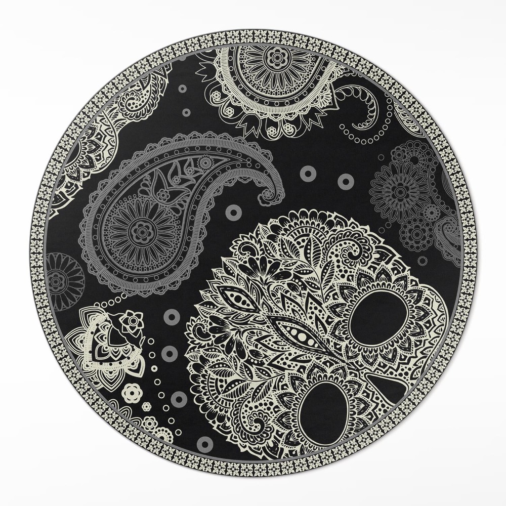 Kerek pvc szőnyeg Dekoratív koponya