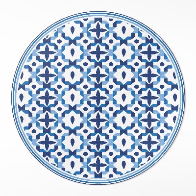 Kerek vinil szőnyeg Spanyol mozaik dekoratív minta