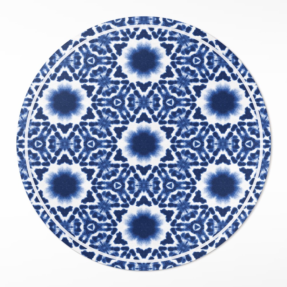 Kerek vinil szőnyeg Dekoratív görög mozaikminta