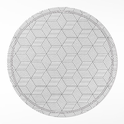 Kerek vinil szőnyeg Geometrikus mozaik finom minta