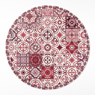 Kerek műanyag szőnyeg Mozaik mintás csempe