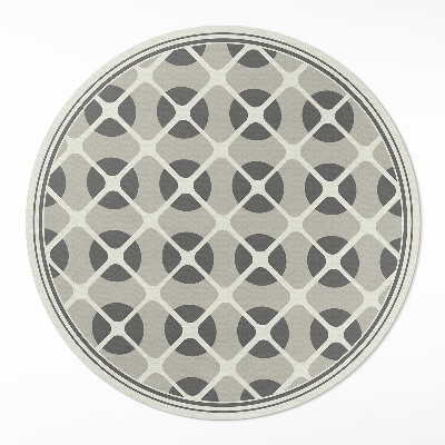 Kerek műanyag szőnyeg Minimalista mozaik geometriai formák