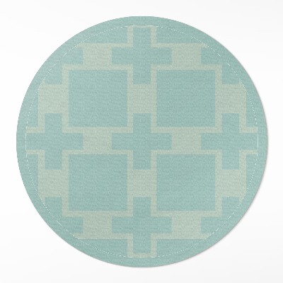 Kerek vinil szőnyeg Pluszok és négyzetek absztrakt