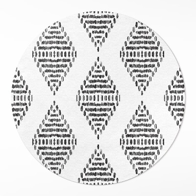 Kerek műanyag szőnyeg Csapásirányú rombuszok