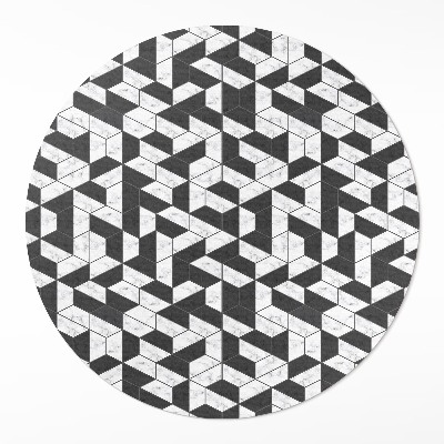 Kerek pvc szőnyeg Divatos kő mozaik márványból