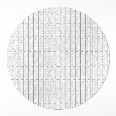 Kerek vinil szőnyeg Fényes tégla elegáns mozaik