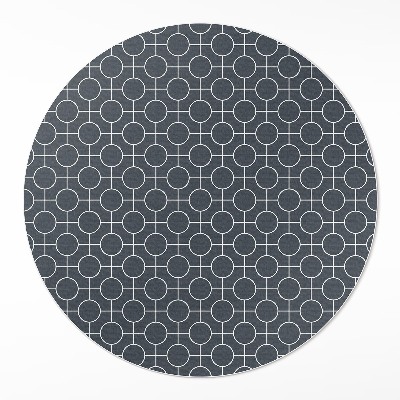 Kerek műanyag szőnyeg Körök geometriai szabályos minta