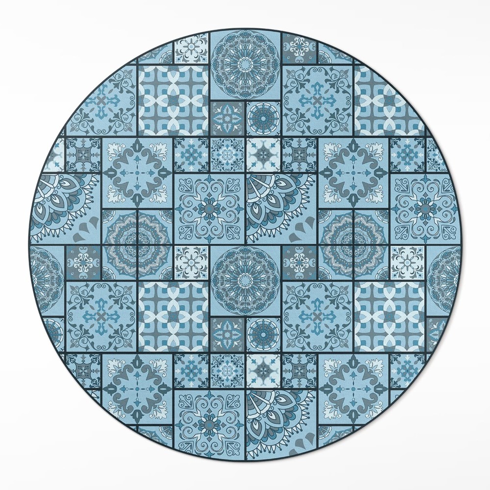 Kerek pvc szőnyeg Dekoratív csempe szabálytalan mozaik