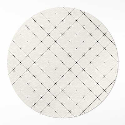 Kerek vinil szőnyeg Finom négyzetek fényes csempék