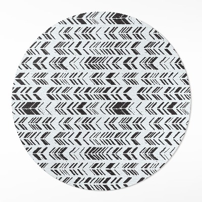 Kerek műanyag szőnyeg Indiai toll és nyíl boho design