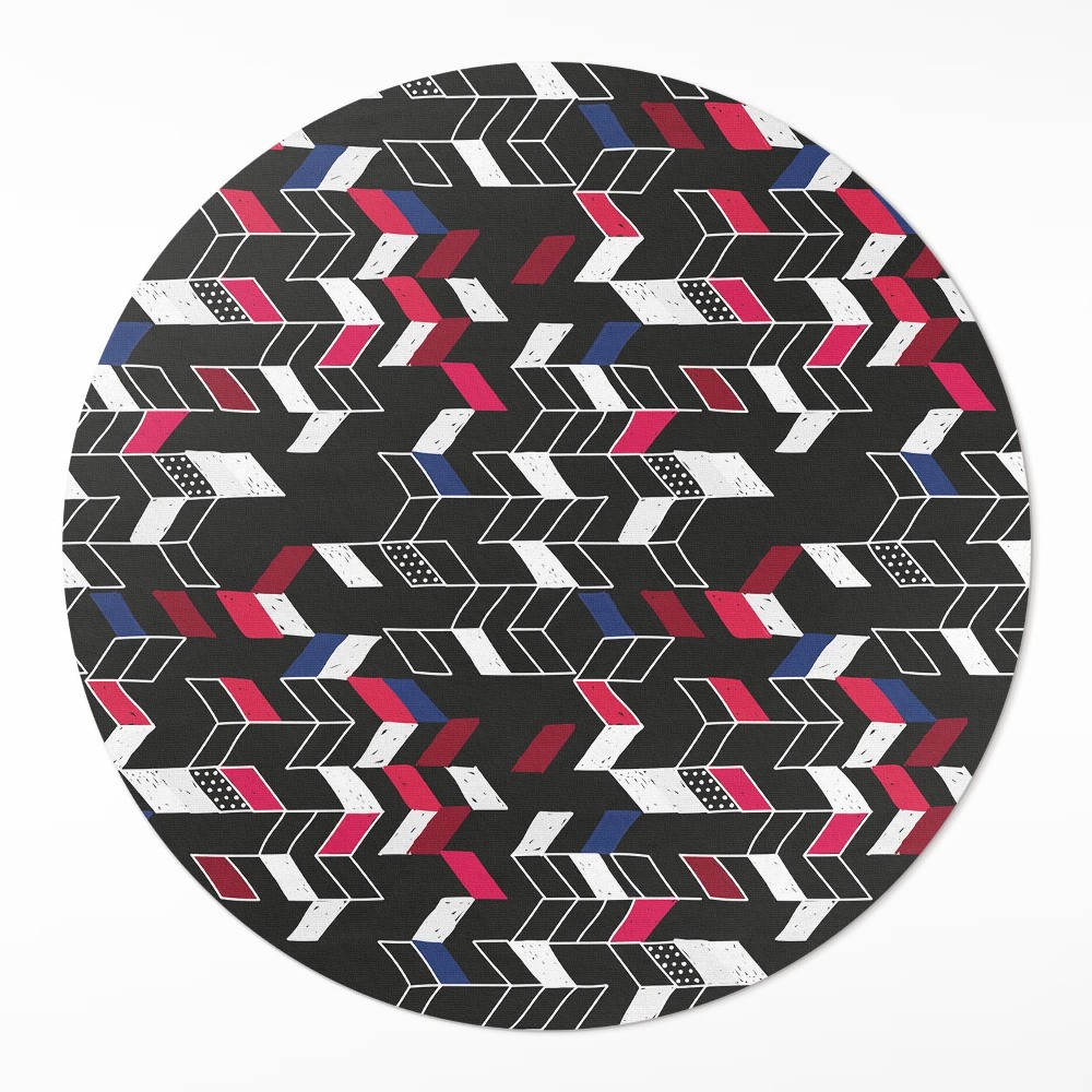 Kerek műanyag szőnyeg Modern design trendi geometriai minta