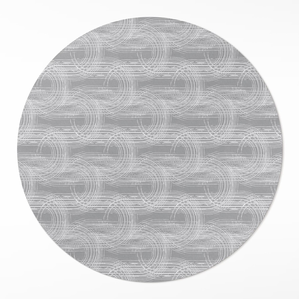 Kerek vinil szőnyeg Szabályos karcolások boho stílusban