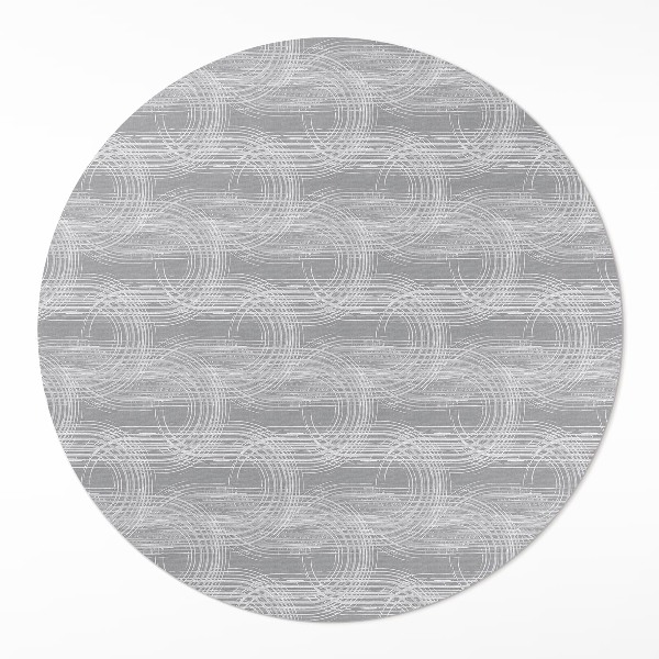 Kerek vinil szőnyeg Szabályos karcolások boho stílusban