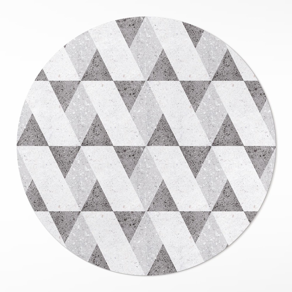 Kerek pvc szőnyeg Geometrikus kőburkolólapok