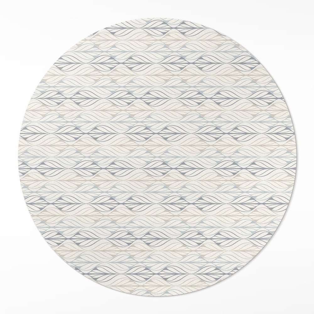 Kerek pvc szőnyeg Szabályos levelek keleti boho minta