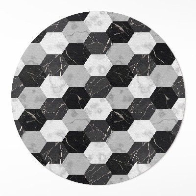 Kerek műanyag szőnyeg Kőmozaik márvány