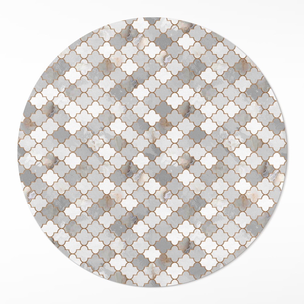 Kerek vinil szőnyeg Divatos kő mozaik stílusos csempe