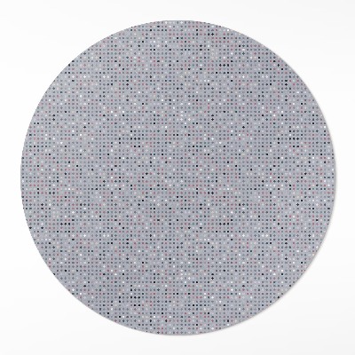 Kerek pvc szőnyeg Színes pöttyök retro részletek