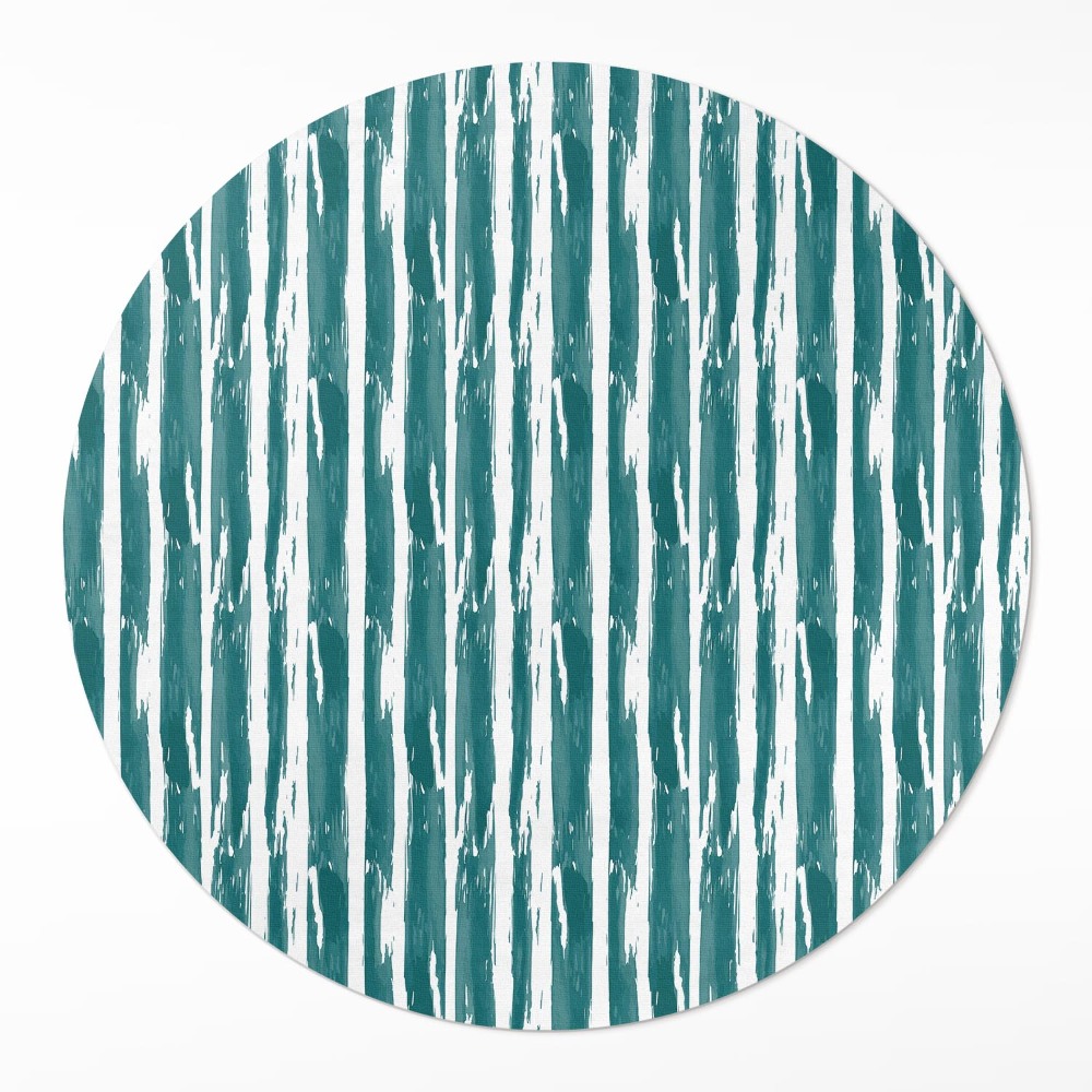 Kerek pvc szőnyeg Absztrakt minta festett vonalakkal