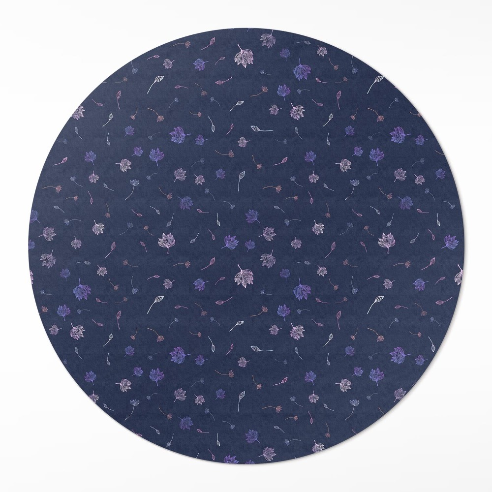 Kerek pvc szőnyeg Szép mezei boho virágok