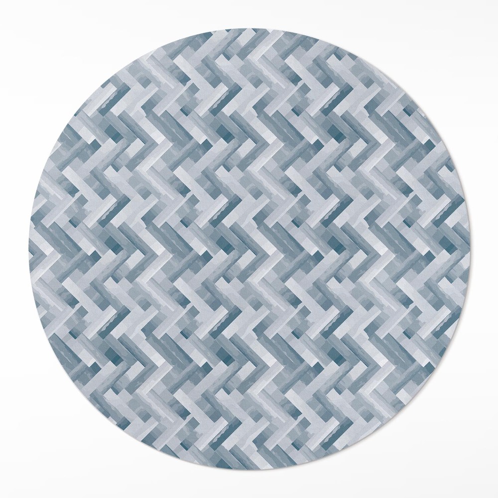 Kerek műanyag szőnyeg Festett parketta halszálkás minta