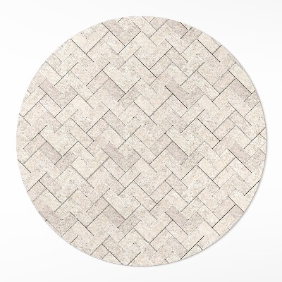Kerek műanyag szőnyeg Heringbone burkolókő