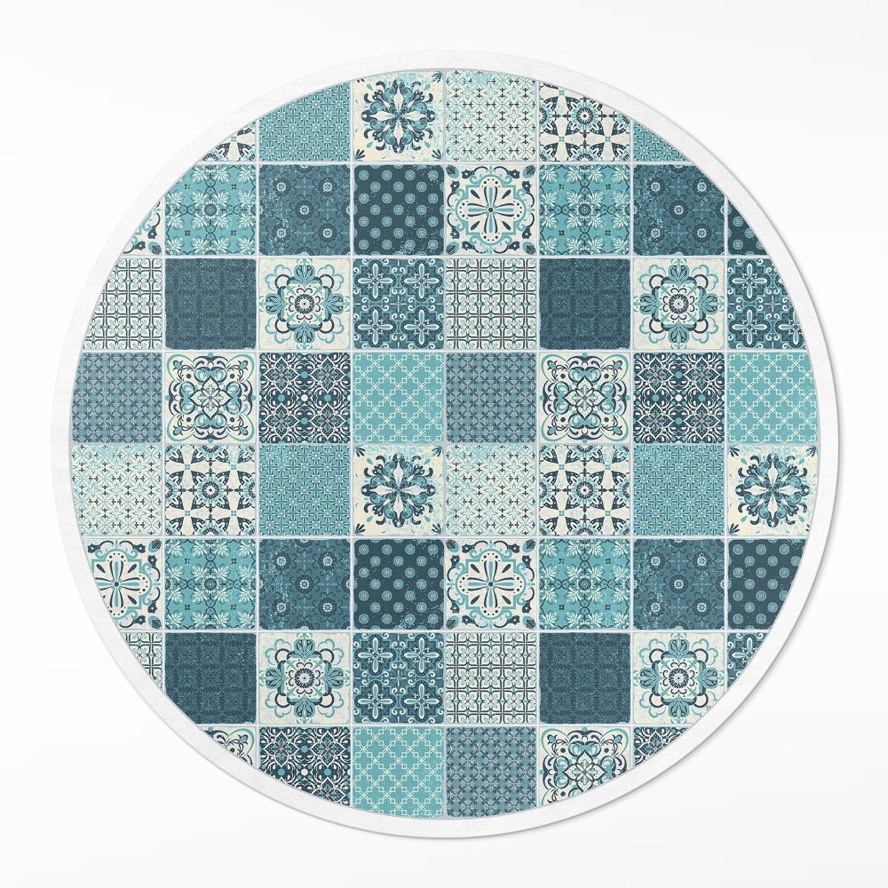 Kerek pvc szőnyeg Mintás mozaik díszítő csempék