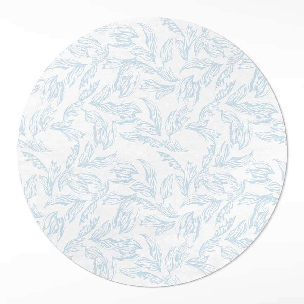 Kerek pvc szőnyeg Elegáns vintage levelek vázlata