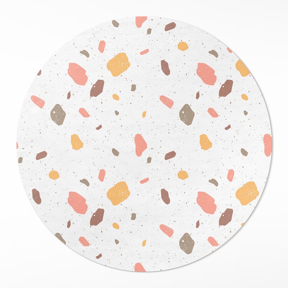 Kerek vinil szőnyeg Pasztell kőporcelán csempe