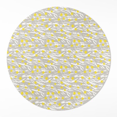 Kerek vinil szőnyeg Mező rét finom boho virágos