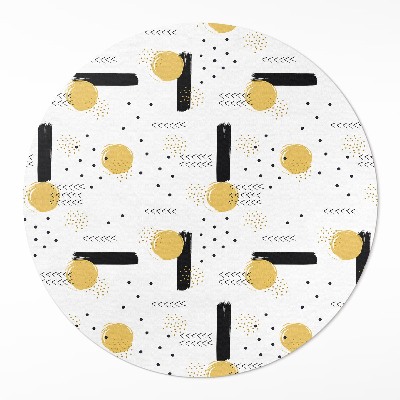 Kerek pvc szőnyeg Absztrakt formák szabályos minta