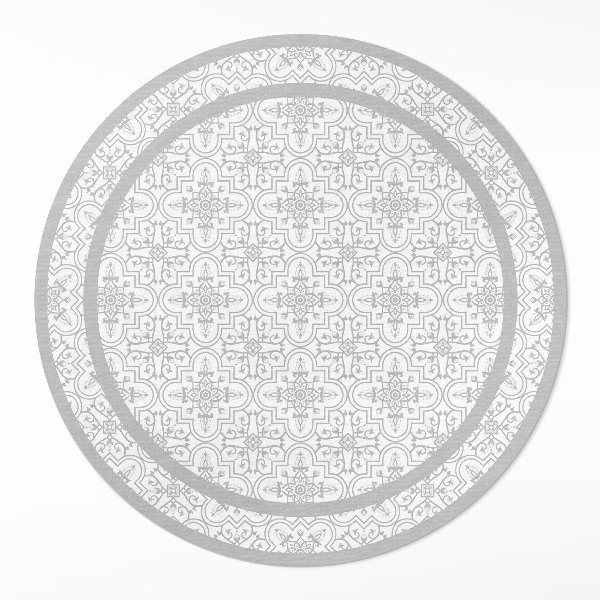 Kerek pvc szőnyeg Finom díszek elegáns stílusban