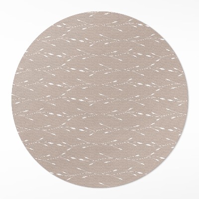 Kerek pvc szőnyeg Finom finom boho levelek és gallyak