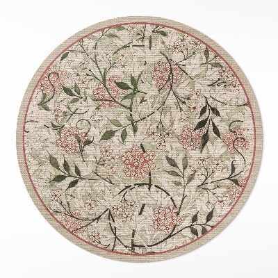 Kerek pvc szőnyeg Finom boho növények