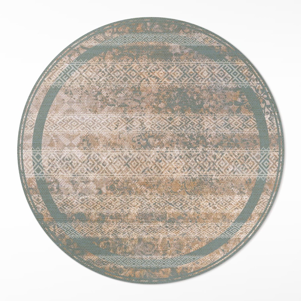 Kerek műanyag szőnyeg Antik minták a textúrán